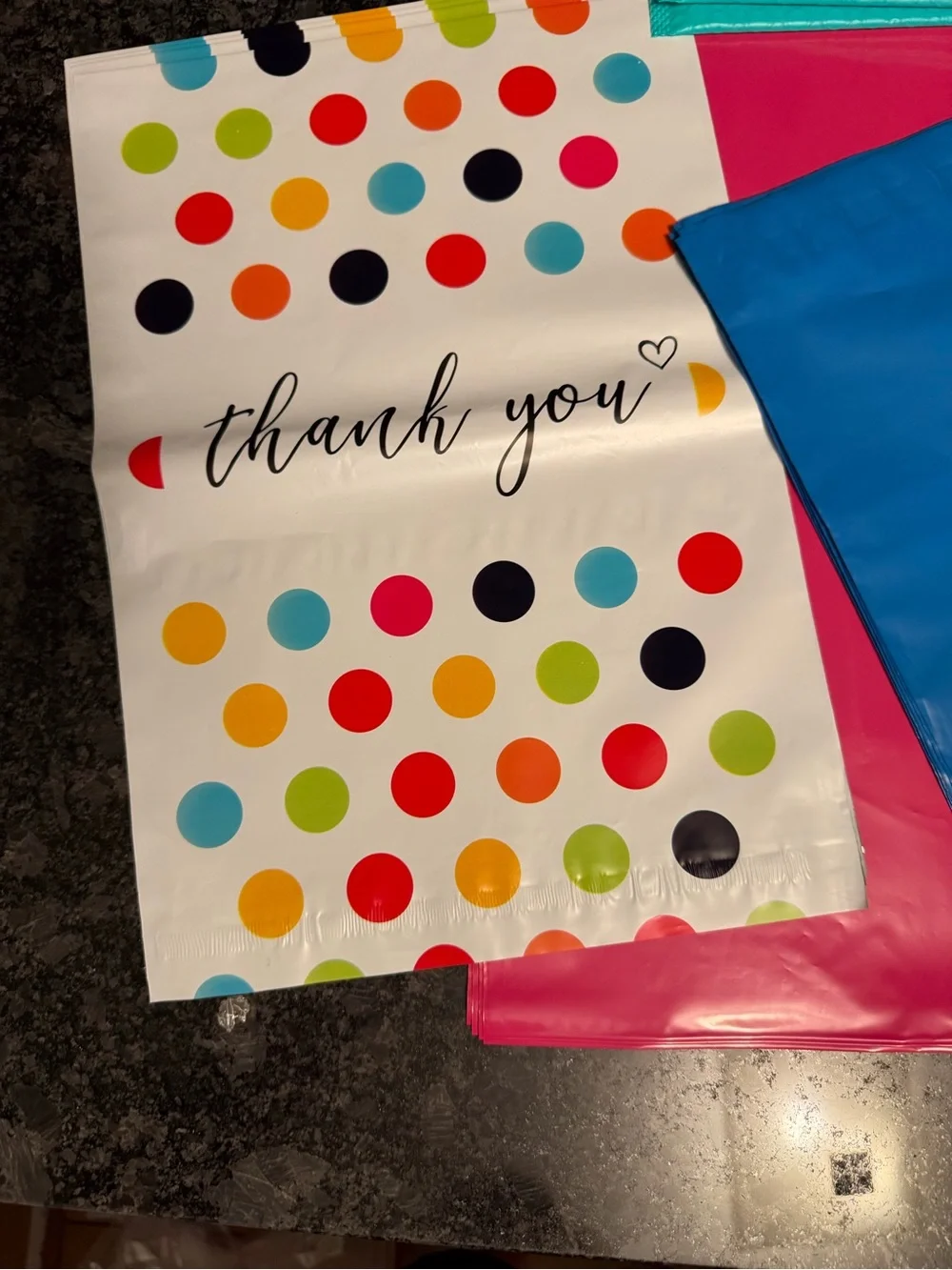 Bundle of 35 Poly & Bubble Mailers Assorted Sizes & Colors Butterfly & Dot Set